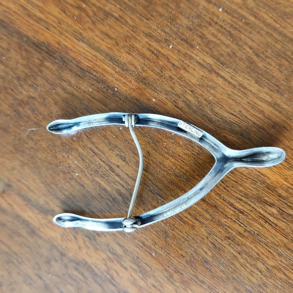 Vintage Sterling Wishbone Brooch 2.25" - Picture 3 of 11